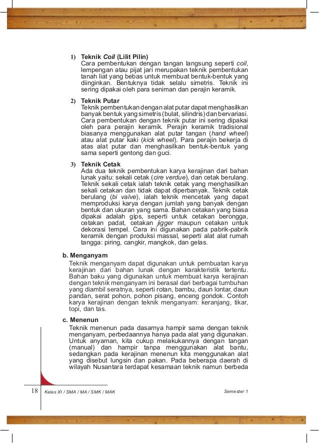 Buku Siswa prakarya dan Kewirausahaan kelas XI semester 1 