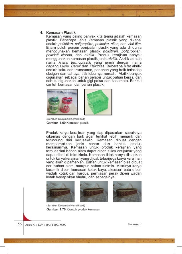 Buku Siswa prakarya dan Kewirausahaan kelas XI semester 1 