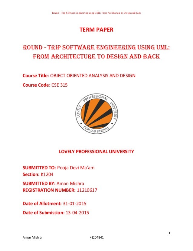 Term paper software engineering