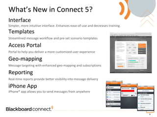  Language TranslationsWhat Have we Been up to?Connect 5.0Connect 5.2Connect 5.120112009-2010Set new record: 19M+ messages in a single day2009545M voice calls153M emails4M SMS  2010639M voice calls191M emails8M SMS  2