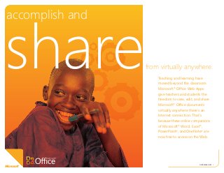 Accomplish and share from virtually anywhere.Microsoft for education.