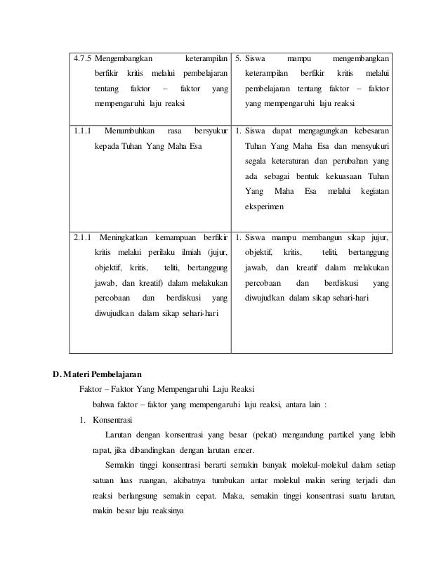 Contoh Soal Faktor Yg Mempengaruhi Laju Reaksi  Soal Kelasmu