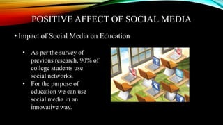 Role Of Social Media In Our Personal Life | PPTX