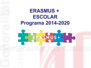 ERASMUS +
ESCOLAR
Programa 2014-2020
 