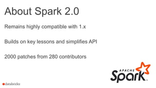 Simplifying Big Data Applications with Apache Spark 2.0 Slide 3