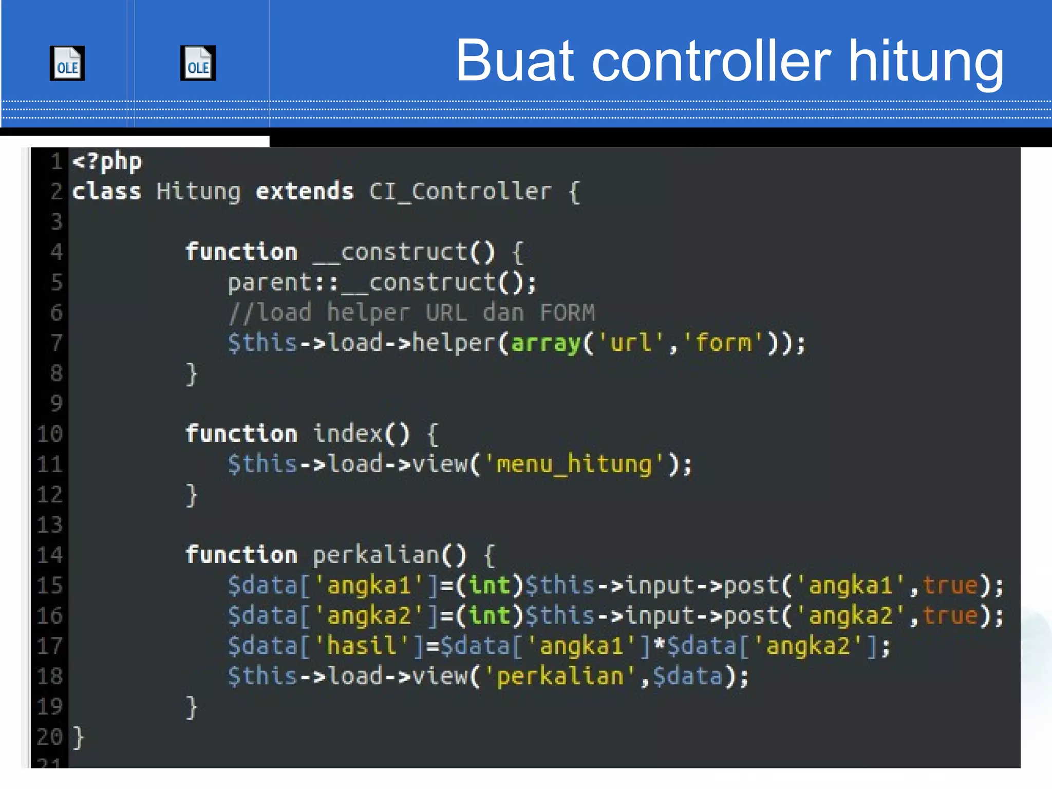 Buat controller hitung 