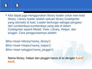Pengenalan OOP dan Framework Code Igniter | ODP