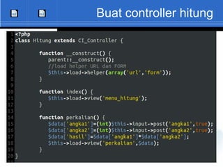 Pengenalan OOP dan Framework Code Igniter | ODP