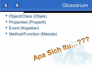 Pengenalan OOP dan Framework Code Igniter | ODP