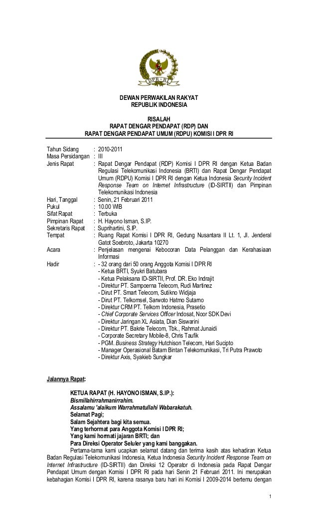 K1 risalah mp_iii_ts_10-11_risalah_rdp&rdpu_kom_i_dg_brti ...