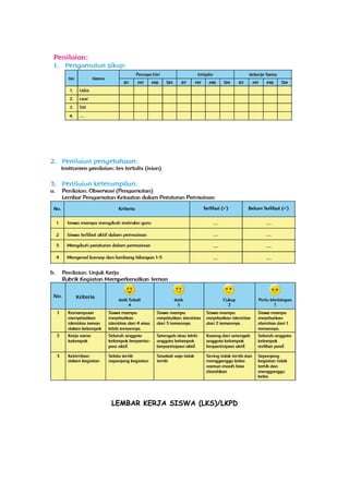 LEMBAR KERJA SISWA (LKS)/LKPD
 
