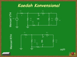 Kaedah Konvensional Mencari VTH Mencari RTH pg20 