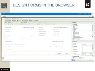 K2.COM
DESIGN FORMS IN THE BROWSER
 
