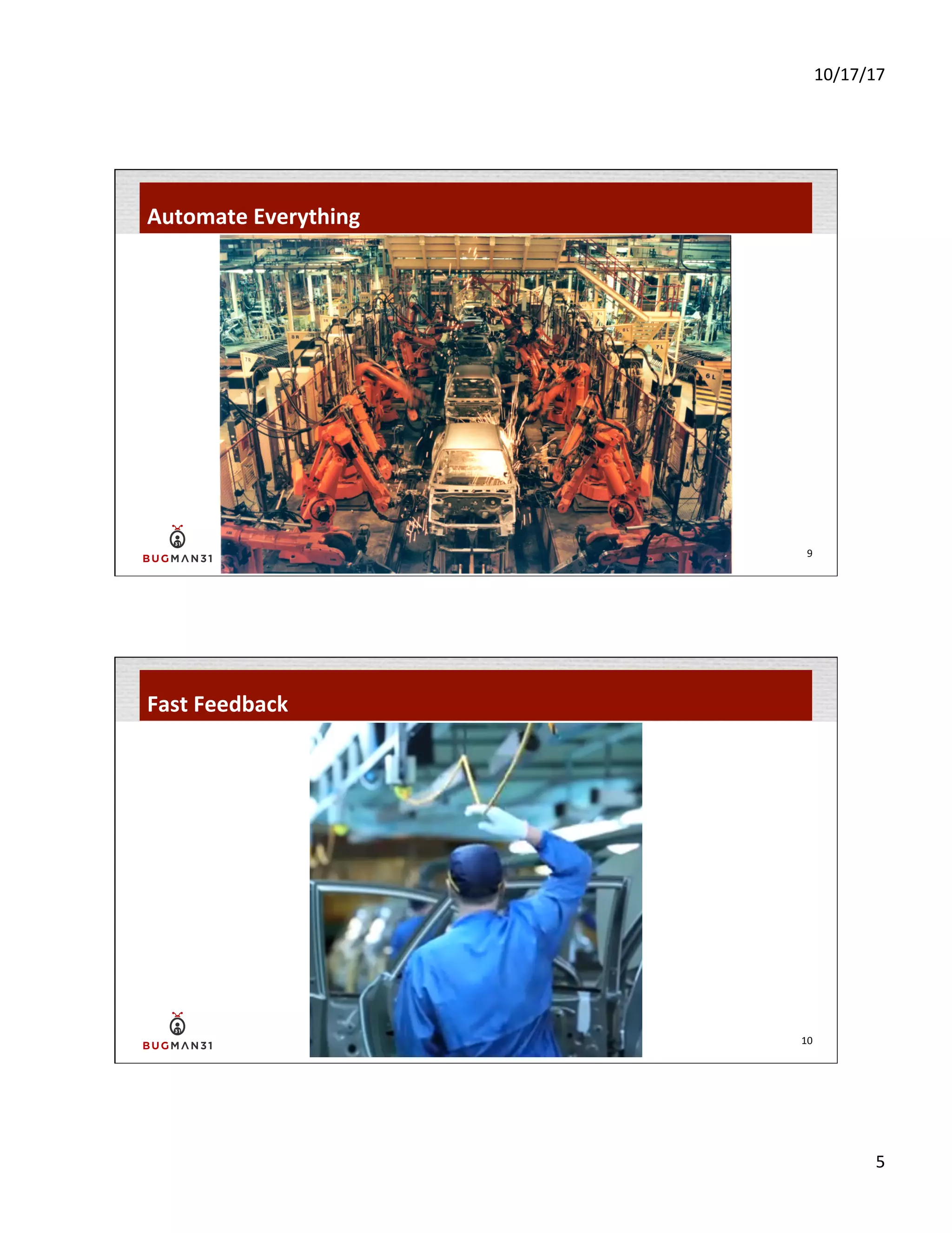 10/17/17	
  
5	
  
9	
  
Automate	
  Everything	
  
10	
  
Fast	
  Feedback	
  
 