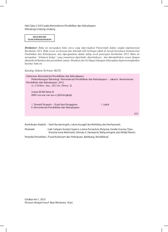 Buku Tematik Terpadu Kelas 2 Sd Kurikulum 2013  Download PDF