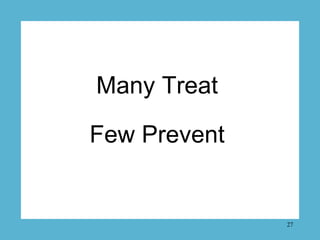 Many Treat

Few Prevent


              27