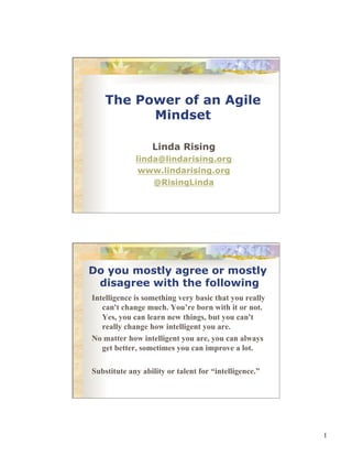 The Power of an Agile Mindset | PDF