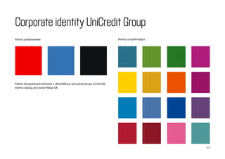 Corporate identity UniCredit Group
Kolory podstawowe                                                       Kolory uzupełni...