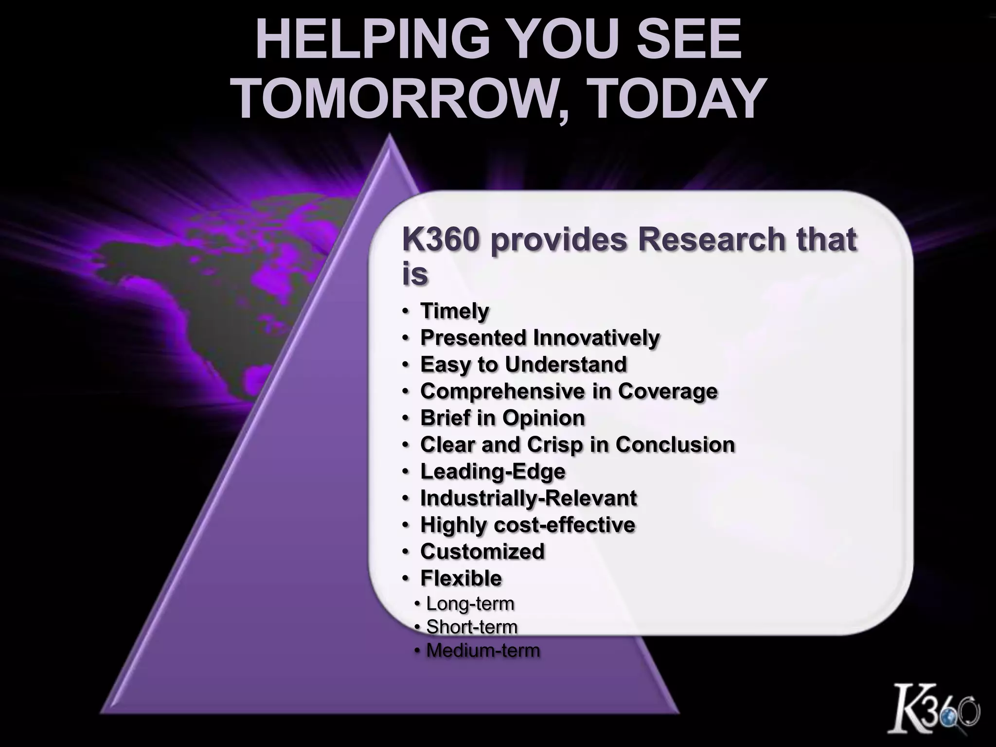 Helping You See Tomorrow, Today