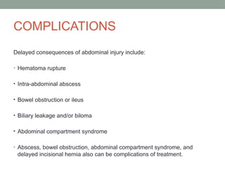 blunt abdominal trauma causes investigation and management.pptx