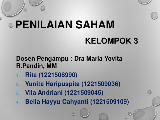 Penilaian Saham