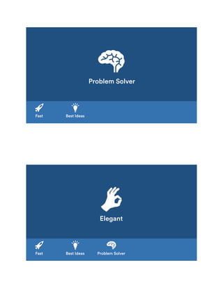 Problem Solver
Fast Best Ideas
Elegant
Fast Best Ideas Problem Solver
 