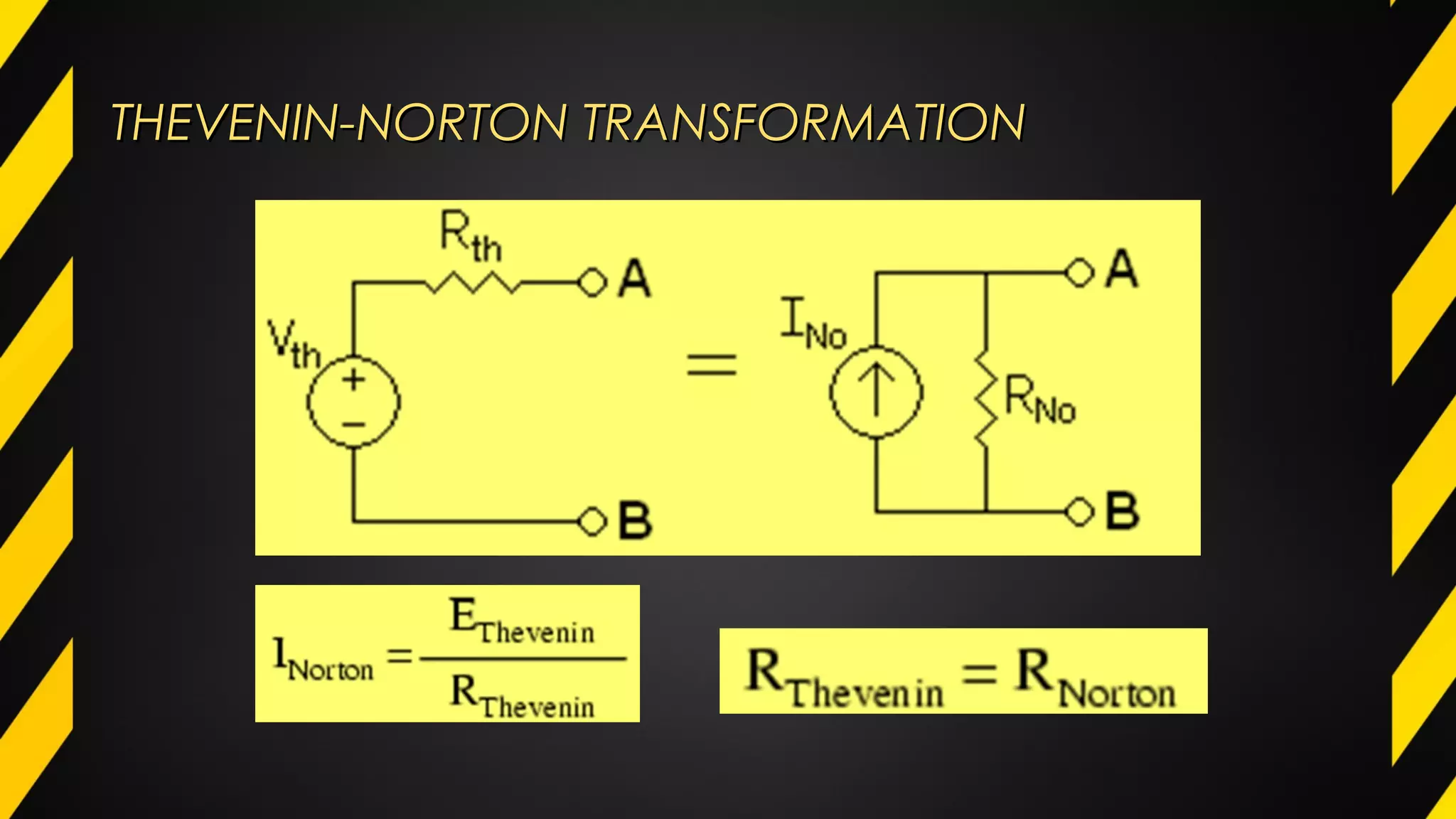 THEVENIN-NORTON TRANSFORMATIONTHEVENIN-NORTON TRANSFORMATION
 