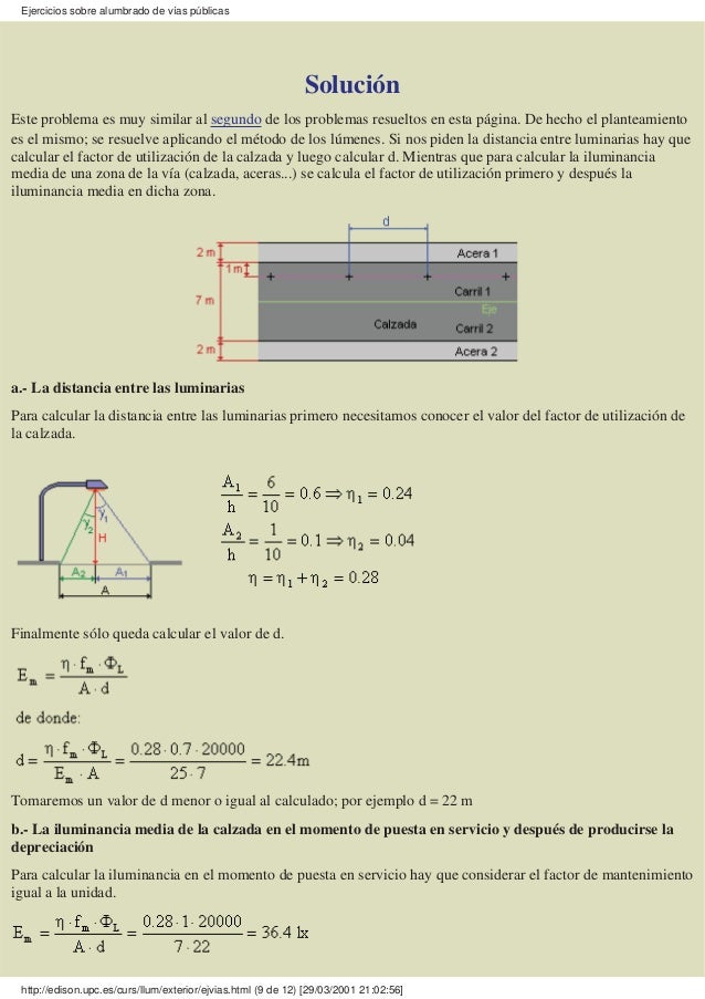 08. cálculo de iluminación exterior