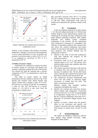 Effect of Operating Conditions on CSTR performance: an Experimental ...