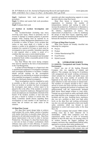 Safe Work Case Study Reduction of Un-safe Work Practices by Enhancing Shop floor Safety– A ...