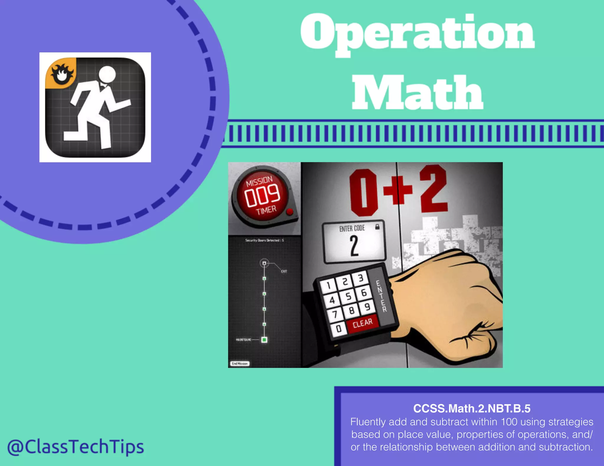 CCSS.Math.2.NBT.B.5
Fluently add and subtract within 100 using strategies
based on place value, properties of operations, and/
or the relationship between addition and subtraction.
 
