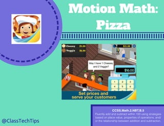 CCSS.Math.5.NF.A.1
Add and subtract fractions with unlike denominators
(including mixed numbers) by replacing given fractions with
equivalent fractions in such a way as to produce an
equivalent sum or different of fractions with like
denominators.
 