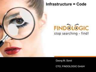 Infrastructure = Code
Georg M. Sorst
CTO, FINDOLOGIC GmbH
 