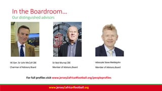 In the Boardroom…
Our distinguished advisors
Advocate Steve Meiklejohn
Member of Advisory Board
For full profiles visit ww...