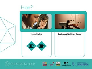 Hoe?
Begeleiding Sociaalrechtelijk en fiscaal
 