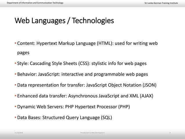 Introduction to Web Programming | PPT