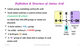 Chemistry of protein, part 1 (Aug'21) | PPT