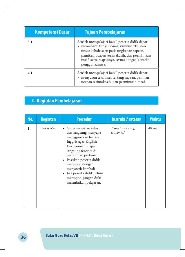 Buku Guru Bahasa inggris Kelas VII SMP Kurikulum 2013