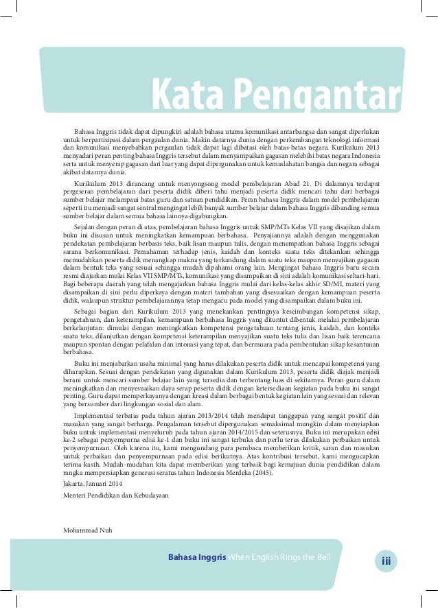 Buku bahasa inggris K13 kls VII