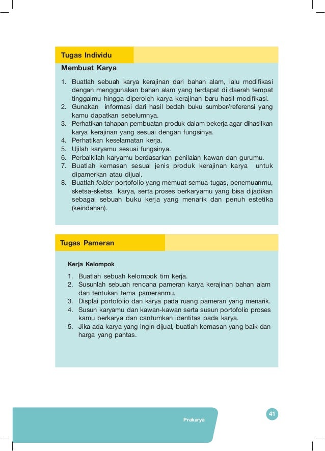 Buku Prakarya Kelas Vii Emester 1