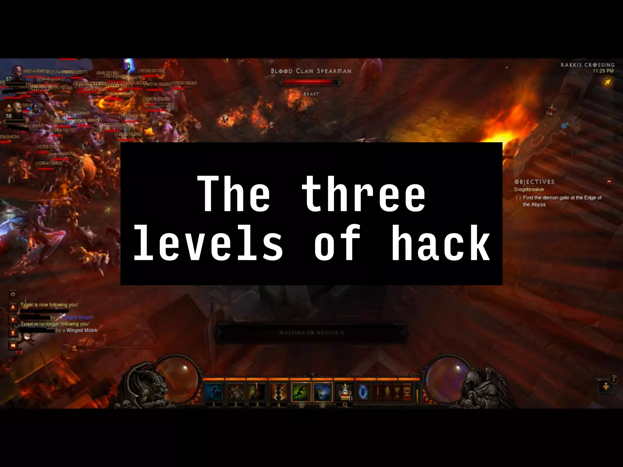 The three
levels of hack
 