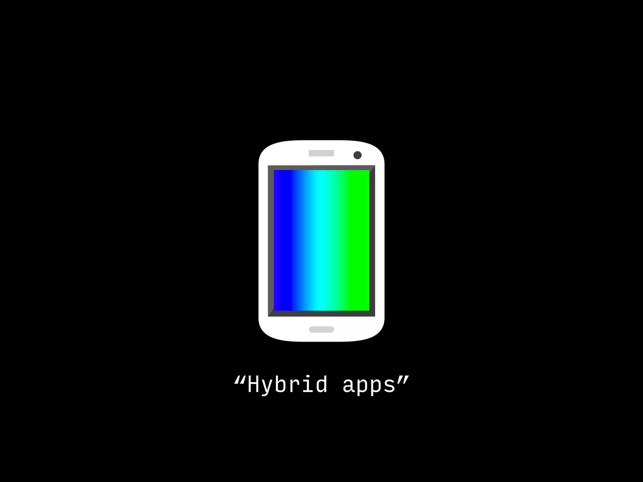 “Hybrid apps”
 