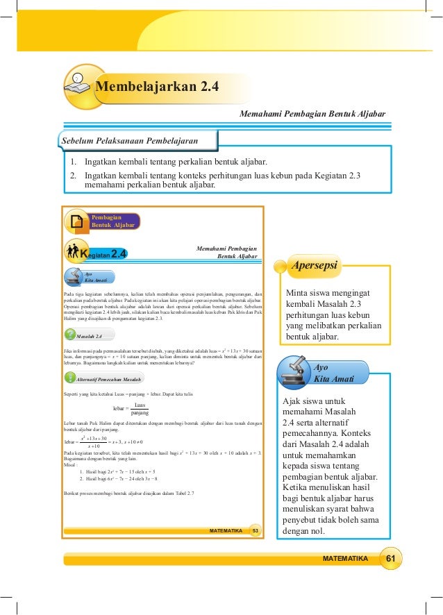 Buku Guru Matematika Kelas VIII SMP Kurikulum 2013