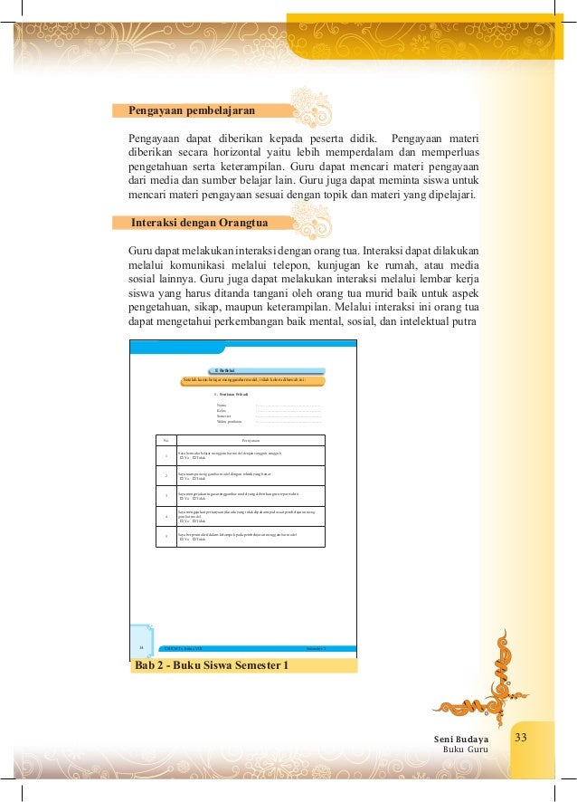 Buku Guru seni budaya Kelas VIII SMP Kurikulum 2013
