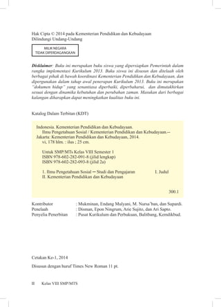 Buku Siswa IPS Kelas VIII SMP Kurikulum 2013