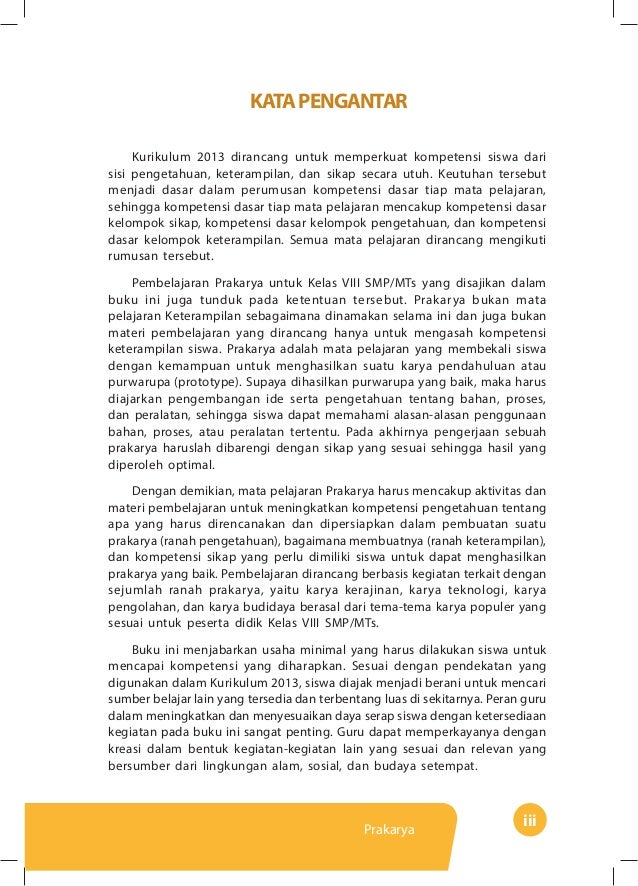 Buku Siswa Prakarya Kelas Viii Smp Kurikulum 2013