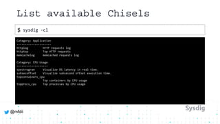 Sysdig Open Source Intro | PDF