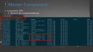 § Components 상태
§ $kubectl get componentstatuses
 