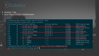  $netstat –tnlp
 $curl http://127.0.0.1:10248/healthz
 