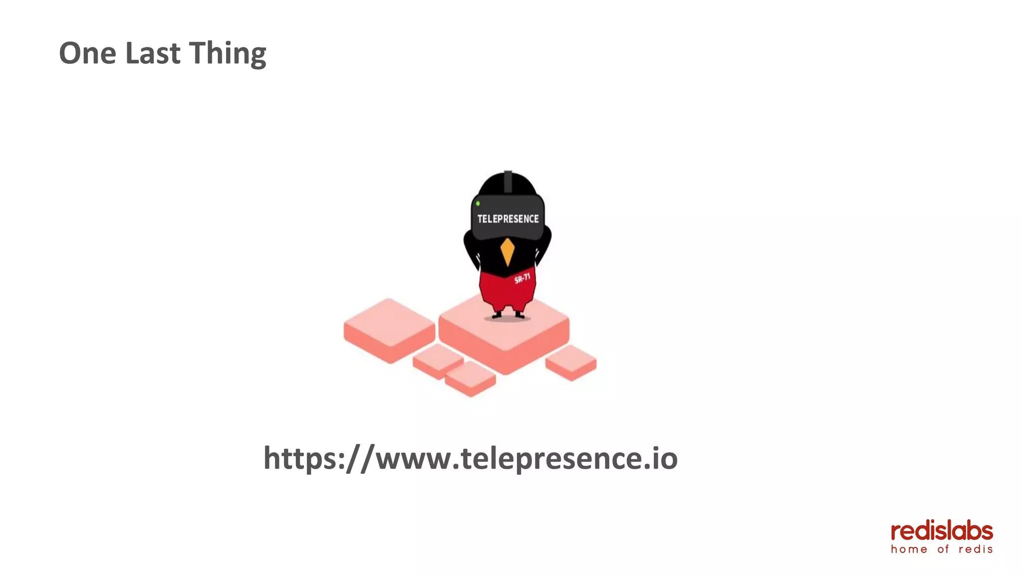 https://www.telepresence.io
46
One Last Thing
 